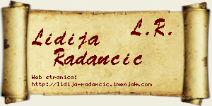 Lidija Radančić vizit kartica